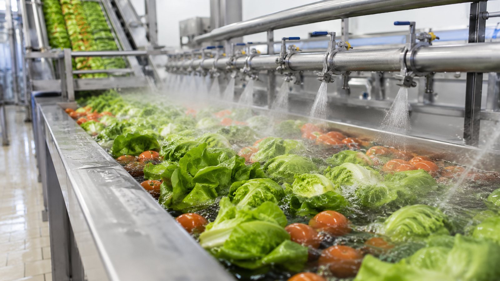 Post-harvest wash-line disinfection